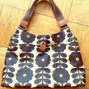 Orla Kiely coated canvas shoulder bag